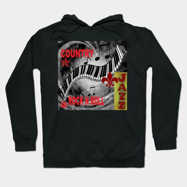 KEYBOARD MUSIC Hoodie by Overthetopsm